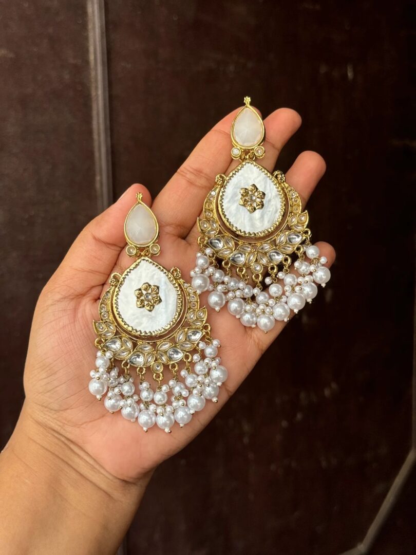 pearl white chandbalis